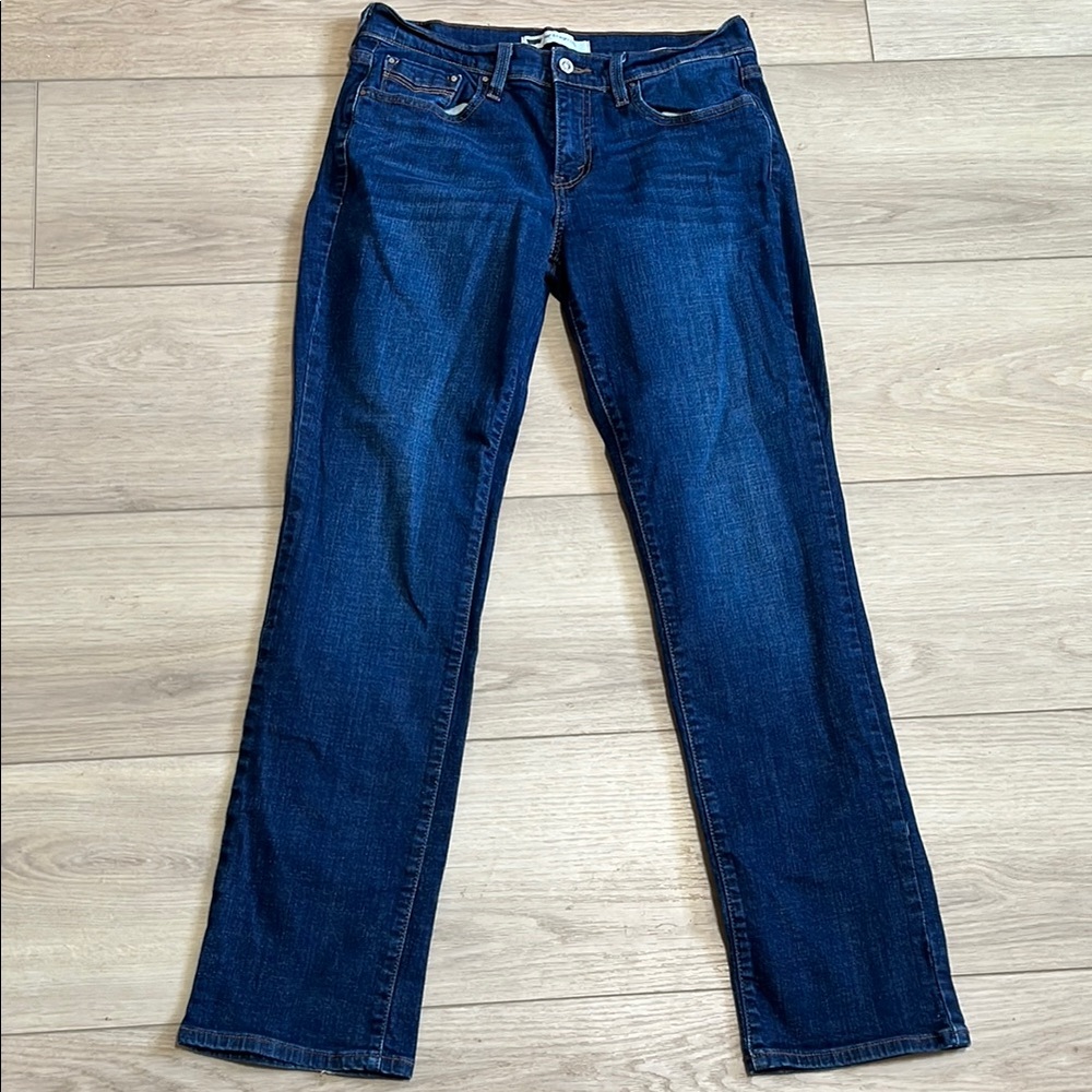 Levi’s 505 Straight Leg Dark Blue Women's Blue Jeans